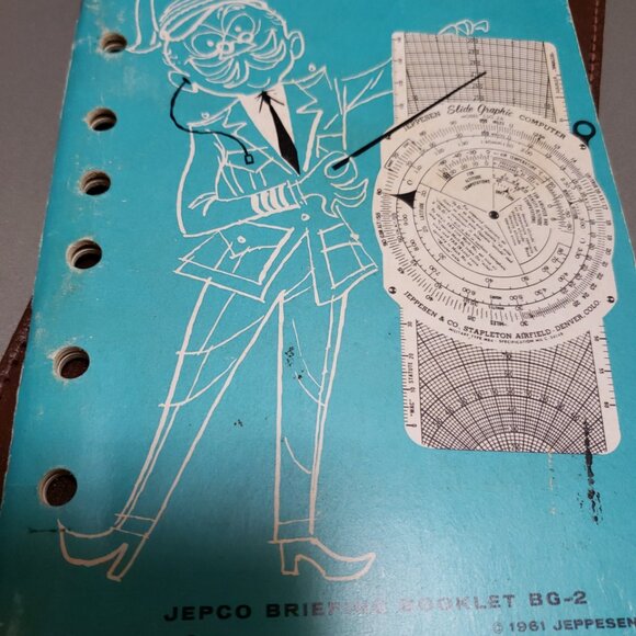 Jeppesen Vtg 3 Pc Computer CSG Slide Air Navigation & Folding & Super Plotter - Picture 5 of 10